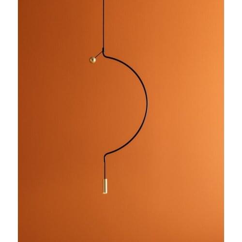 Post-modern Iron U Line Pendant Lights Dining Room Bedroom Home Deco Pendant Lamp Living Room Designer LED Bar Hanglamp Fixtures