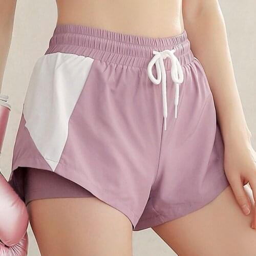 Womens Yoga Shorts 2 In 1 Double Layer Sports Running Shorts Fitness Workout Push Up Gym Shors Summer Quick-dry Shorts
