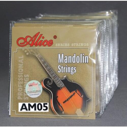 10 Sets Alice AM05 Coated Copper Alloy Loop End Mandolin Strings Medium, 11-40