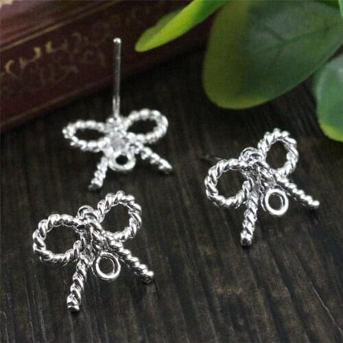 10pcs 13x10mm Bright Silver Plated Ear Hooks Earring Wires for Handmade Women Fashion Jewelry Earrings