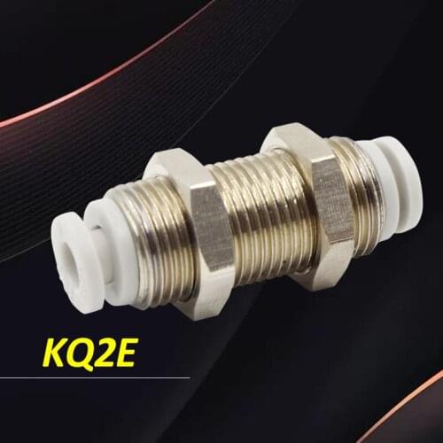10pcs KQ2E Male Air Pneumatic Straight Bulkhead Union Elbow pipe KQ2LE 4mm 6 8 10 12mm KQ2E04-00A