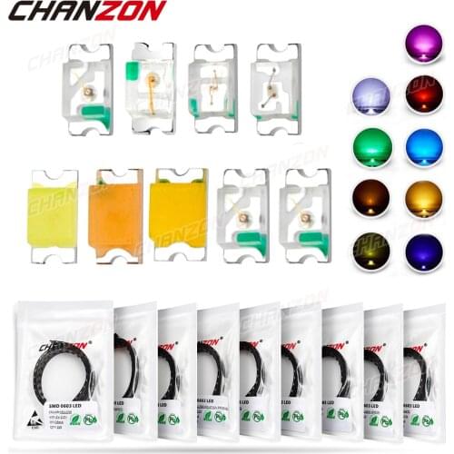 100 pcs 0603 SMD LED Emitting Diode Kit Lamp Chip Light Beads Warm White Red Green Blue Yellow Orange UV Pink RGB Micro 3V SMT