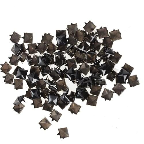 100 rivets black 8 mm