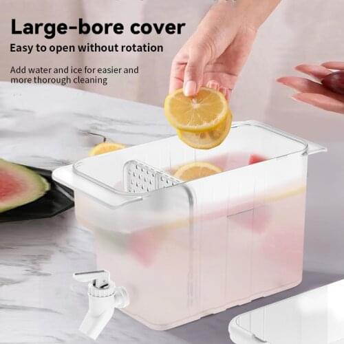 4500ml Refrigerator Cold Kettle Juice Jug Cold Water Bottle With Faucet TeaPot Lemon Juice Bottle Kettle Household Drinkware