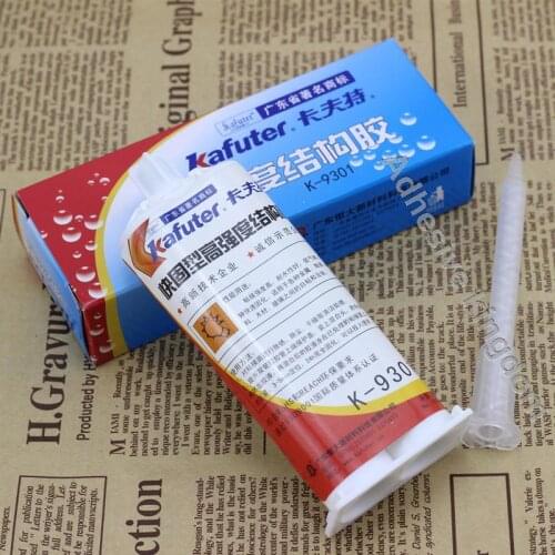 50g Kafuter K-9301 transparent epoxy AB glue high strength structural adhesive Low odor free shipping