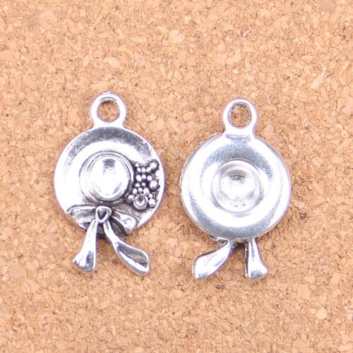 12pcs Charms Ms. Cap hat 16x25mm Antique Pendants,Vintage Tibetan Silver Jewelry,DIY for bracelet necklace