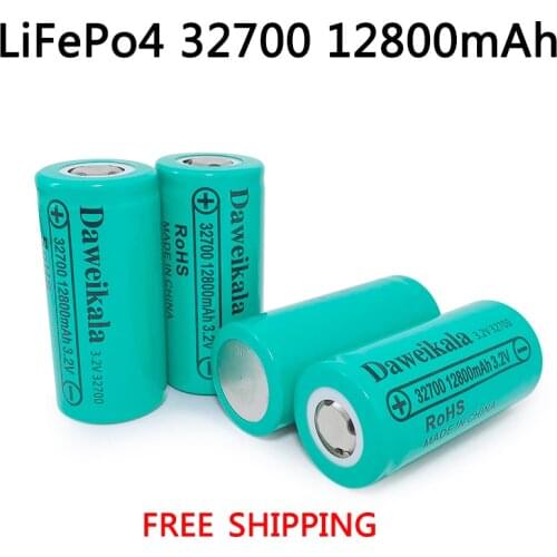 100% Orignal New LiFePo4 3.2V 32700 12800mAh 12800mAh LiFePo4 Battery 35A Continuous Discharge Maximum 55A High power battery