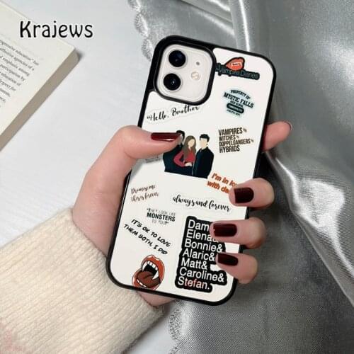 Krajews Vampire Diaries Damon Salvatore coque Phone Case for iPhone 12 mini 5 6S 7 8 PLUS X XS XR 11 PRO MAX SE 2020 Cover Shell