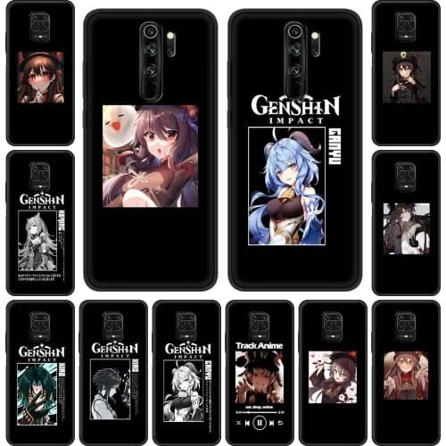 Phone Case for Xiaomi Redmi Note 9S 8 10 Pro 9 8T 7 9C 9A 7A 8A K40 Soft Back Cover On Redmi Note10 Hu Tao Genshin Impact Ganyu
