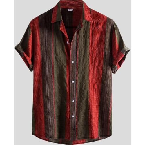 Coqincy Men's Striped Shirts