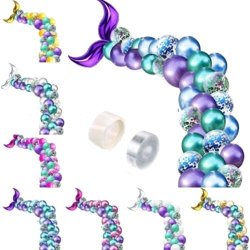 42Pcs/set Fish Tail Arch Balloon Wedding Birthday Ocean theme Party Decorations Baby Shower Decor Globos Kids Gift toy Balls