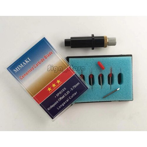 Mimaki Cutting Plotter Printer Blade Knife Holder + 5pcs 45 degree Vinyl Cutter Blades Bit
