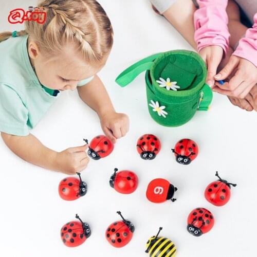 Montessori Early Education Toys Counting Beetle Toy Digital Enlightenment For Children Learn Count Insect Decoration Toy Gift