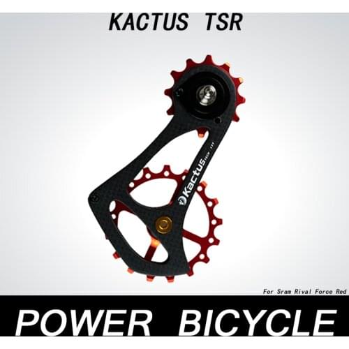 Kactus 17TSR Road Bike Oversized Carbon Support Plate Derailleur Ceramic Bearing Steel Bearing For Sram Rival Force Red
