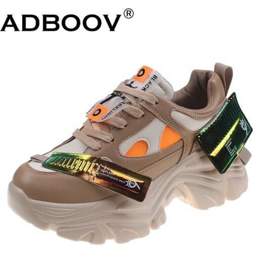 ADBOOV 2021 New Fall Winter Fahsion Sneakers Women Thick Sole Casual Sport Shoes Ladies