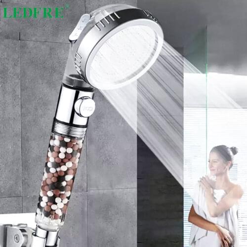 LEDFRE 120MM Rainfall Shower Heads Shower Hanldest Heads Watering Shower System Nozzle on The Shower System LF86015
