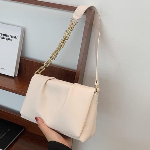 Fashion soft leather small square bag western style one-shoulder designer handbags luxury large capacity messenger underarm bag