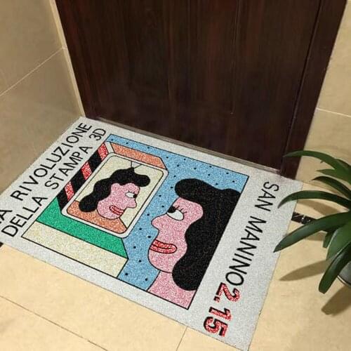 Cartoon Funny Welcome Doormat Entrance Hallway Foyer Non-Slip Floor Rugs Front Door Mat Bedroom Kitchen Dust Proof Carpet Rug