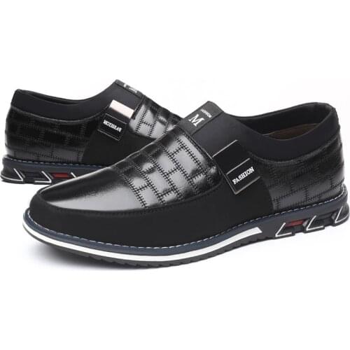 Autumn Men Casual Shoes Leather Breathable Lace Up Oxfords Dress Shoes Men Business Outdoor Formal Wedding Party Big Size