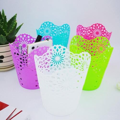 Desktop Hollow Flower Pen Holder Bucket Box Makeup Brush Pencil Storage Case Wholesale Dropshipping New Arrival