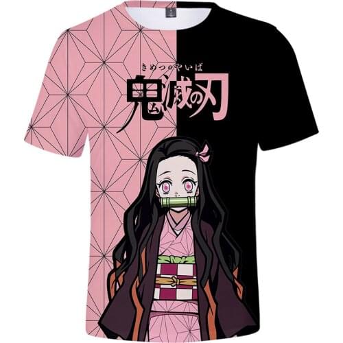 2021 New Demon Slayer 3D Print T-Shirt Men/Women Short Sleeve Clothes Kimetsu No Yaiba Tops Kawaii Kids Tees Anime T-shirts