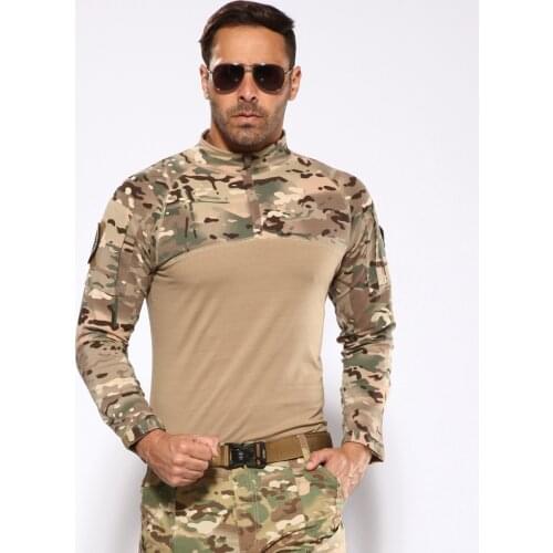The new knitted frog long-sleeved frog under the special field camouflage outdoor sports training suit