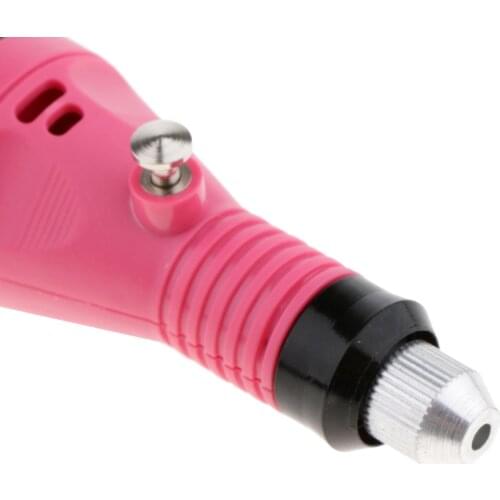 Protable Mini Electric File Nail Drill Manicure Machine Kit Set US Plug Pink