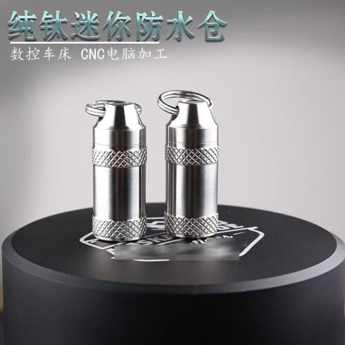 EDC Pure Titanium Portable Sealed Waterproof Container Capsule Bottle Can Medicine Box Storage Tank Multifunction EDC Tools