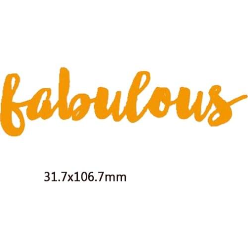 Fabulous Words Metal Cutting Dies DIY Scrapbooking Embossing Paper Cards Making Crafts Supplies New 2019 Diecut