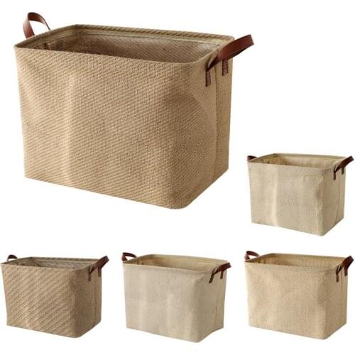 New Style Durable Eco-Friendly Foldable Storage Basket Decorative Dense Stitches Fabric Dirty Clothes Basket for Laundry Books