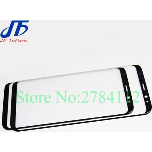 30Pcs Touch panel Replacement For Samsung Galaxy S8 G950 G950F 5.8" / S8+ Plus G955 6.2 " black Front Outer Glass Lens Cover