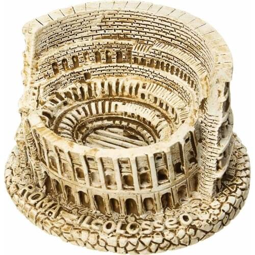 Building miniature resin figurines Colosseum statue landmark building decoration retro style house decoration figurines
