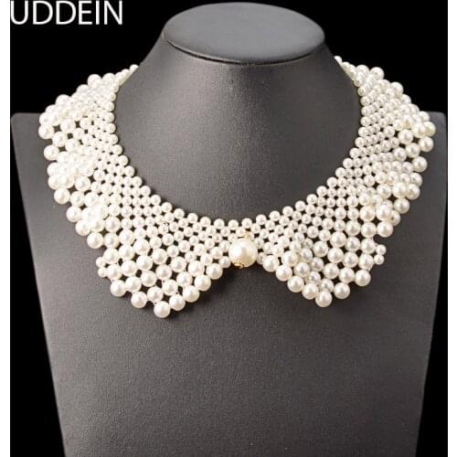 UDDEIN fashion multi layer simulated pearl jewelry wedding bridal accessories statement choker necklace & pendant maxi necklace