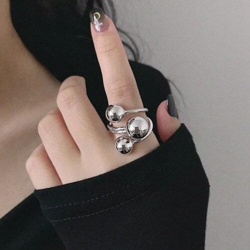 Jewelry Ring Silver Color Special Designer Ball Geometric Cool Hip Hop Wide Rings Gold Fashion Finger Ring Jewelry