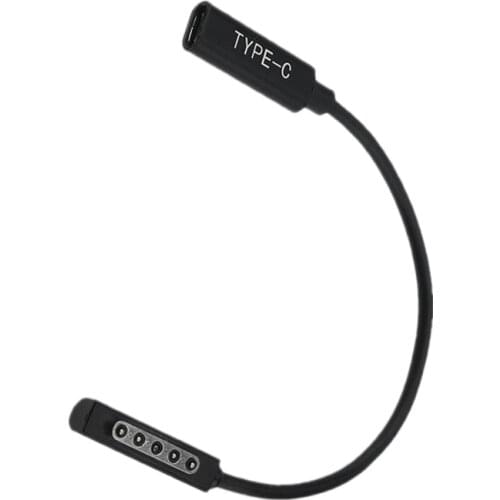 Type C PD Charging Cable USB C Female Power Supply Charger Adapter Converter for Microsof Surface Pro 1/2 Tablet