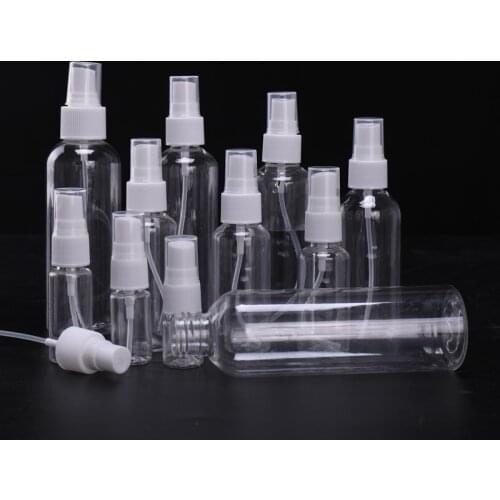 1pc 5ml-120ml Refillable Bottles Travel Transparent Plastic Perfume Atomizer Empty Small Mini Spray Bottle Cosmetic Containers