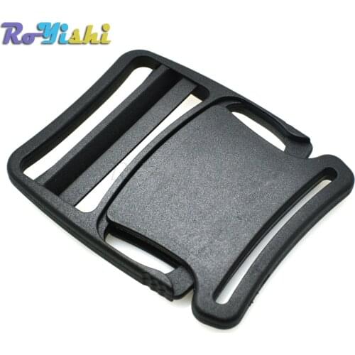 10pcs/pack Plastic Side Release Buckles Backpack Straps Webbing 41mm Black