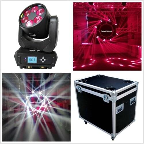 10lights with flycase mini moving head high bright 6x25w dj pro beam led moving head disco stage light