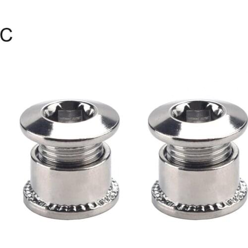 50%HOT 2Pcs Strong Steel Bicycle Chainwheel Bolts Crankset Sprocket Screws for Road Mountain Bike
