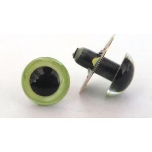 Safety eyes Green with metal locking washers 30 pairs/Animal eyes