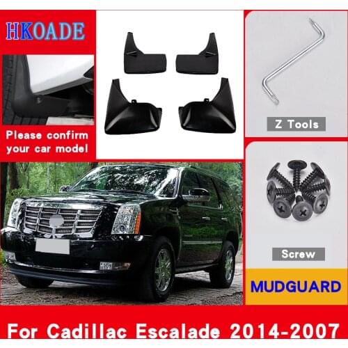 Car Fender Mud Flaps For Cadillac Escalade 2014-2007 Mudguards Splash Guards Fender Mudflaps Car Fender Accessories