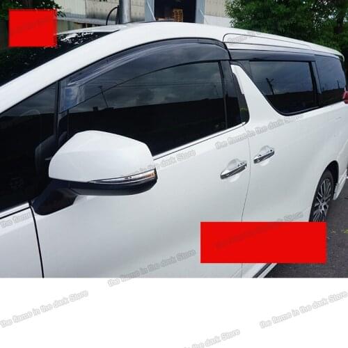 Car window rain shield shutter visor for toyota alphard vellfire 2015 2016 2017 2018 2019 2020 2021 30 2014 2013 2012 2011 2010