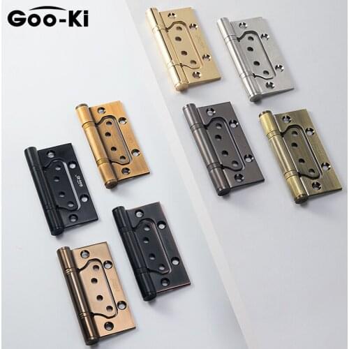 1 Pcs Black Red Bronze 4 inch Stainless Steel Interior Door Bedroom Door Wooden Door Hinge Cupboard Child Mother Hinge Hardware