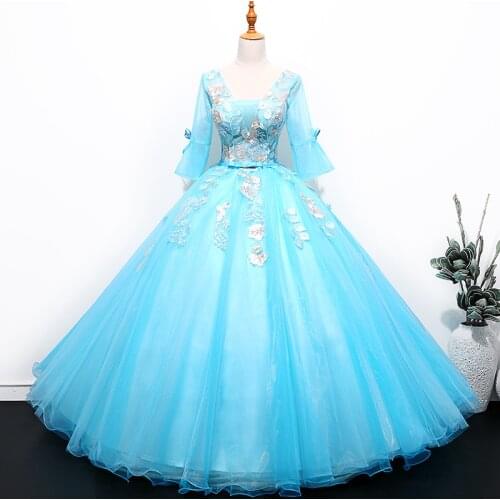 Elegant Tulle Half Sleeve Quinceanera Dresses V-neck Lace Embroidery Ball Gown Fashion Party Prom Quinceanera Dress