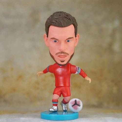 Collectible 6.5cm Height Soccer Club Football Star Doll Model Display Fans Souvenir Resin Figurine Child Gifts