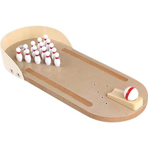 Small Bowling Ball Toy Desktop Bowling Gam Kid Mini Wooden Desktop Bowling Game Parent-child Interactive De Boule De Bowling