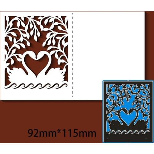 92*115mm SWANS IN LOVE CARD TEMPLATE New Metal Cutting Dies for decor card DIY Scrapbooking stencil Paper Album template Dies