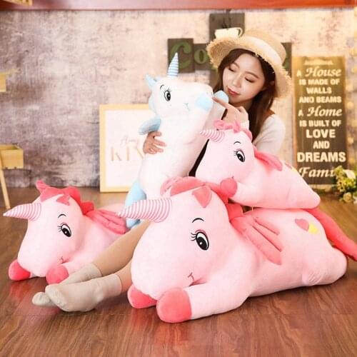 New 1pc 60/85cm Unicorn Plush Toy Soft Stuffed Popular Cartoon Dolls Animal Horse Pillow Cushion High Quality Toys for Children