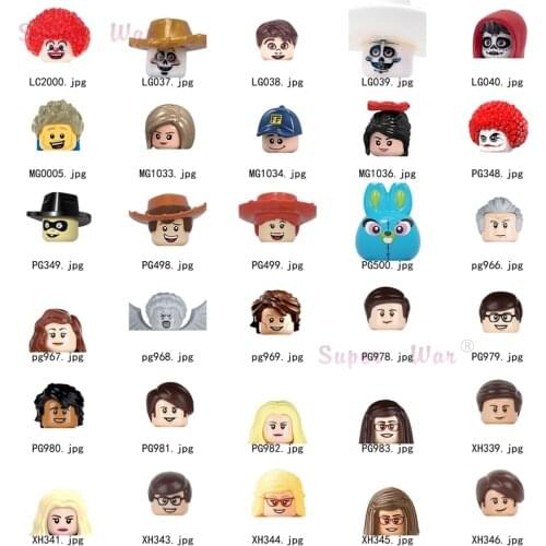 Single Cartoon movie TV models Figures Head accessories Building Blocks toy for children Series-092