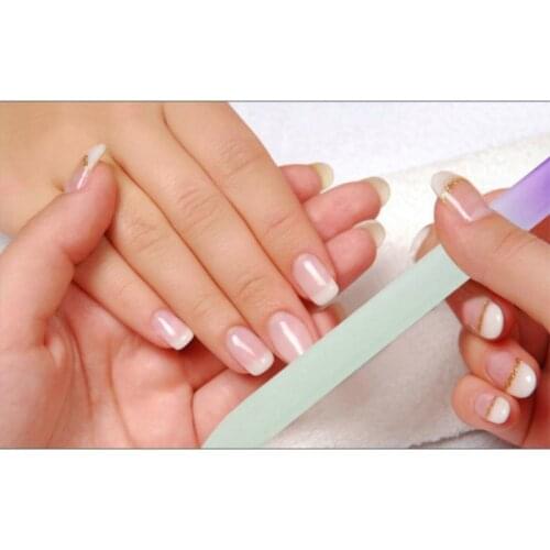 Nail Files Crystal Glass File Buffer Manicure Device Nail Art Decorations Tool 500pcs dhl